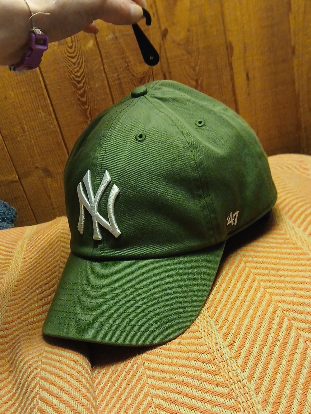 47 Olive Army Green New York Yankees Embroidered Cap